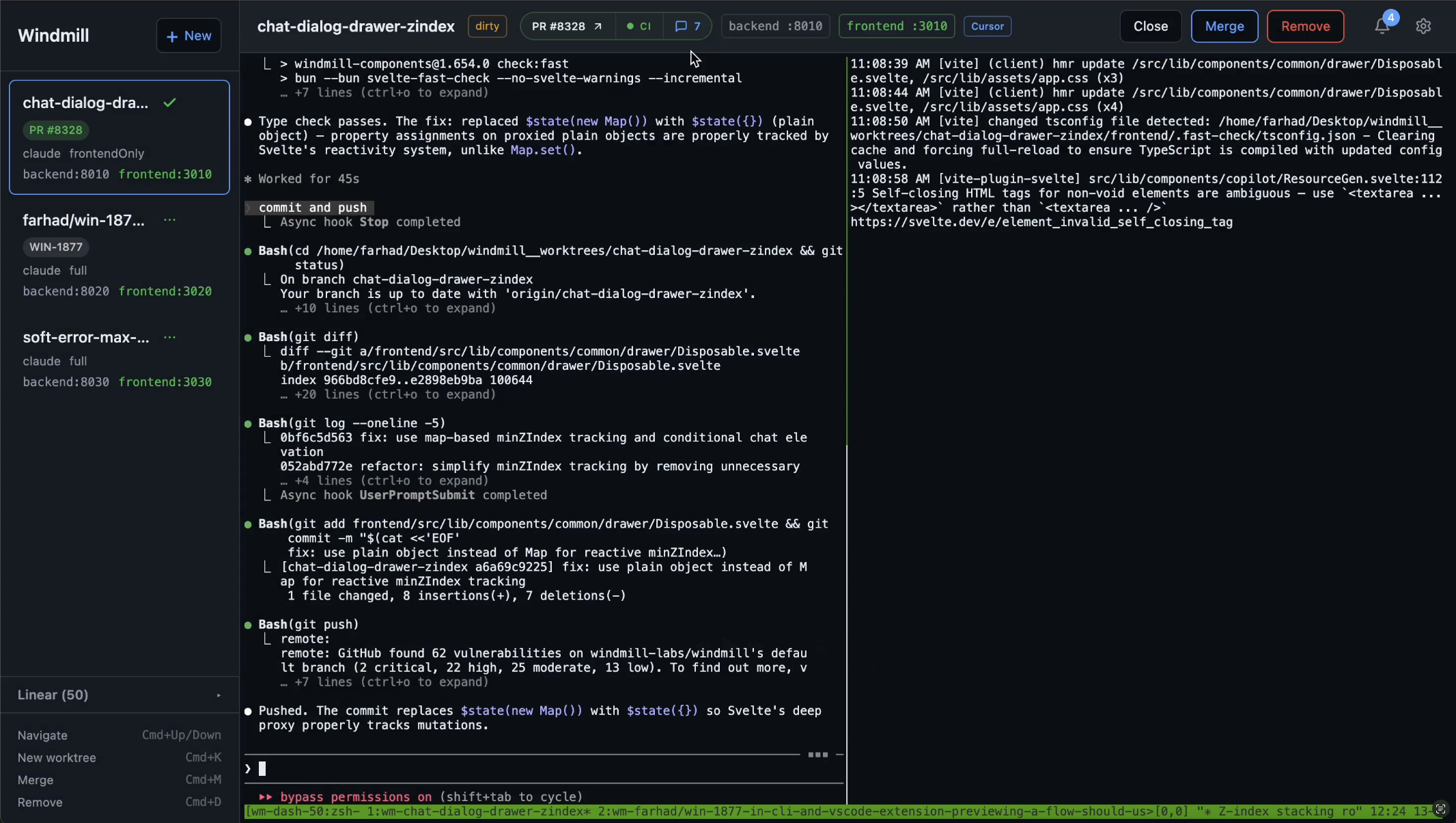 Webmux dashboard